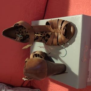 Jessica Simpson Rebi Tan wedges size 7.5